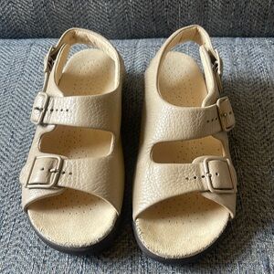 SAS Women's Triad Comfort Ivory Leather Sandals 6 1/2 M